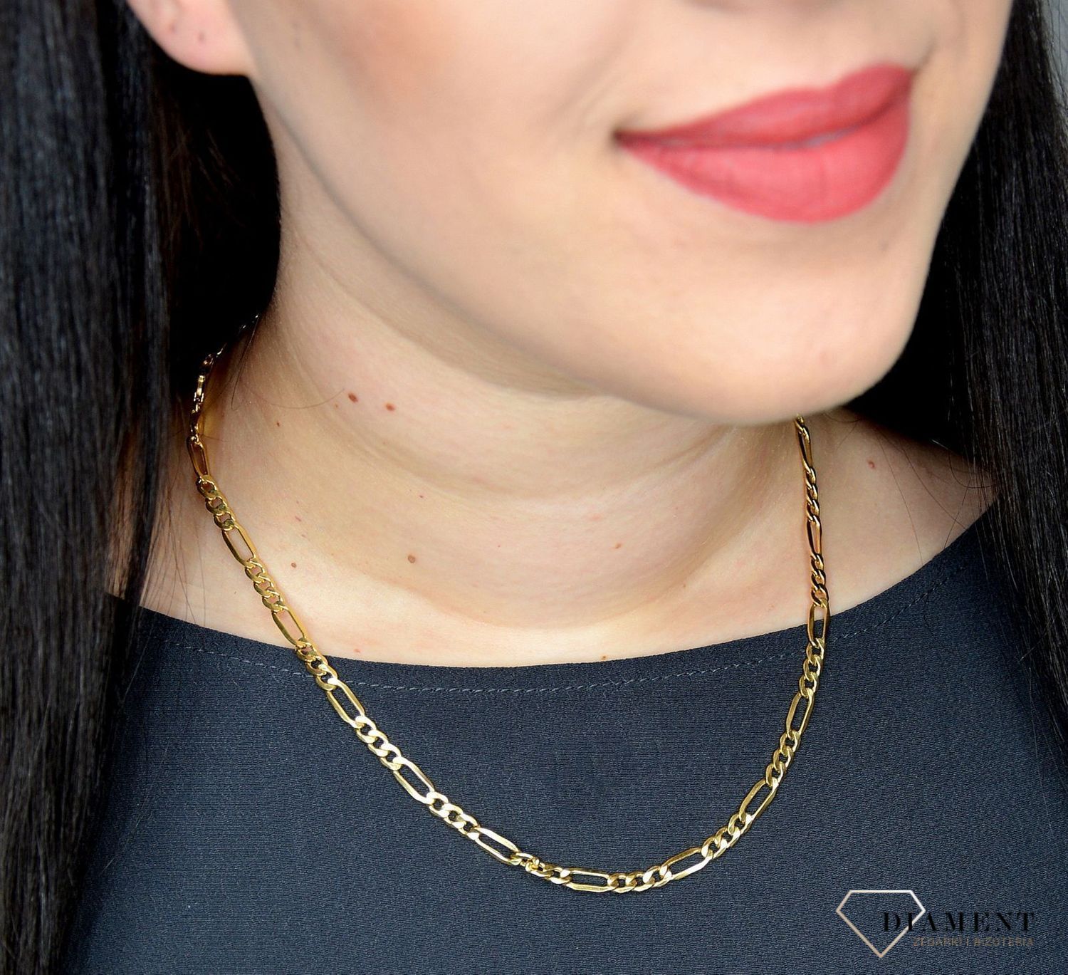 Złoty łańcuszek 585 Figaro 5 mm DIA-LAN-3141-585 5mm (1).jpg